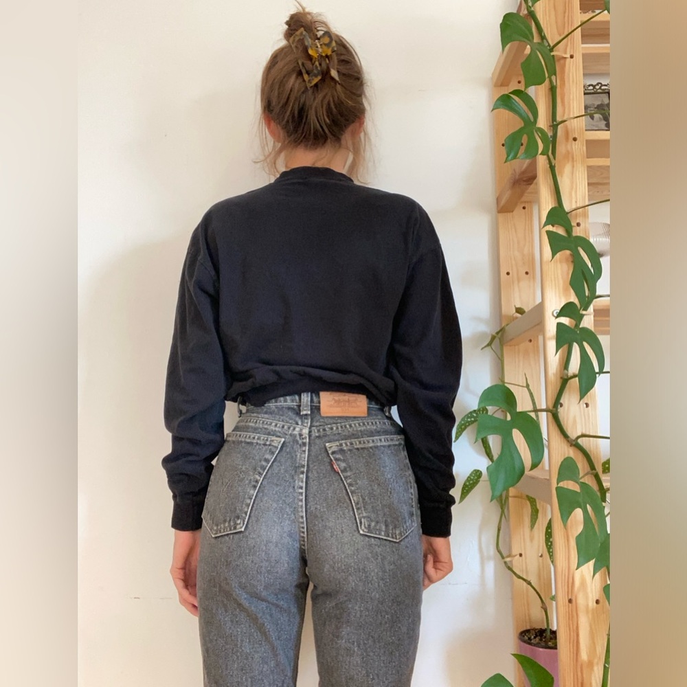 Vintage Levi’s 531 high-rise faded black jeans